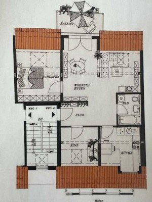 Schön geschnittene 3-Zimmer-Dachgeschosswohnung mit Balkon in Leipzig-Gohlis