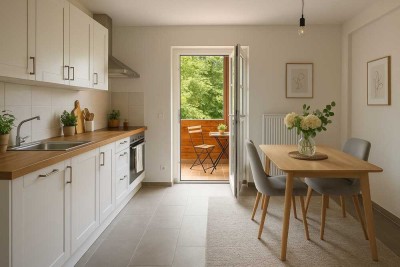 Moderne 2-Zimmer-Wohnung mit großer Terrasse in ruhiger Lage – Erstbezug nach Sanierung