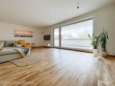 PROVISIONSFREI - NEUBAU | 3-Zimmer Obergeschosswohnung mit südseitiger Loggia im Zentrum