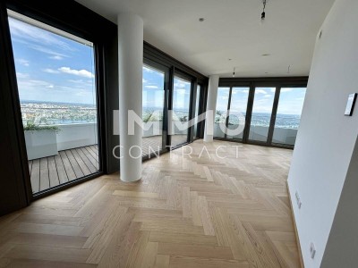 ERSTBEZUG: Modernes Apartment mit atemberaubenden Blick auf Alte Donau! Pool, Spa, Fitness vorhanden
