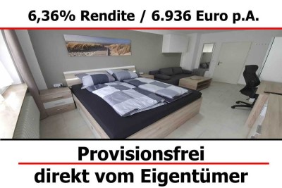 6,36 % Rendite - möbliertes Apartement als Kapitalanlage - Provisionsfrei