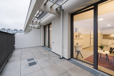 JONN-Y möbliertes Apartment mit Terrasse / Pauschalmiete inkl. Gym, Sauna, Dachterrasse, Community Area, Internet etc.! 7 Min. zum Stephansplatz!