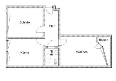 Sanierte 2 ZW mit Wohnküche und Balkon! Neues Bad, Böden, Tapeten etc.