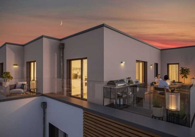 4 Zimmer Penthouse mit zwei Dachterrassen sucht liebe Familie für gemeinsames Leben!