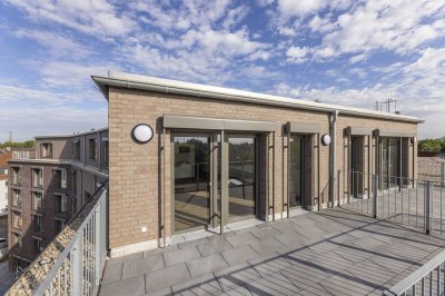 Moderne Penthouse-Seniorenwohnung mit Dachterrasse und herrlichem Blick ins Grüne