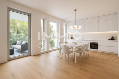 perfekt geschnittene 3-Zimmer-Wohnung mit 2 Balkonen und viel grün