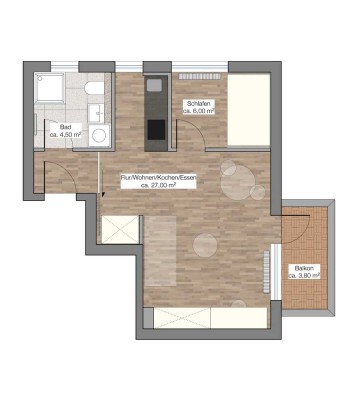 1,5-Zimmer Wohnung mit Balkon in Berlin-Tiergarten