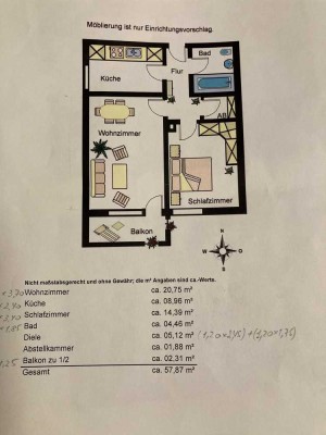 Hell, ruhig, Wohnküche, Südbalkon, 5 min zur S-Bahn Fasanenpark