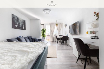 Helle 1-Zimmer-Wohnung mit Loggia, Tiefgaragenplatz und Blick auf Festung &amp; Gaisberg in Salzburg