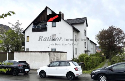 Gut vermietete 2 Zimmer-Mansardenwohnung mit Loggia und Stellplatz in ruhiger Wohnlage RH-Nord