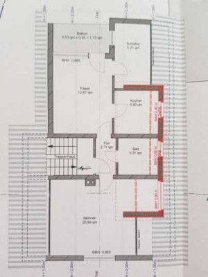 schöne 2,5-Zimmer-Wohnung in 69181, Leimen mit Einbauküche und Balkon