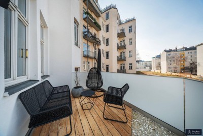 BALKONWOHNUNG - 4 - ZIMMER ALTBAUWOHNUNG - KLIMAANLAGE - NÄHE ROCHUSMARKT U3