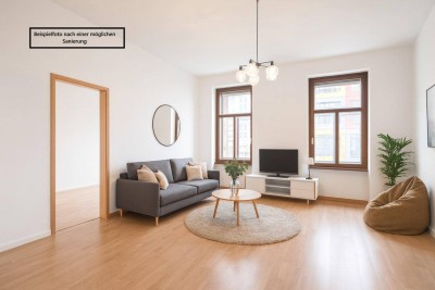 ++RG47++Sanierungsbedürftige 2-Zimmer Altbauwohnung - toller Grundriss