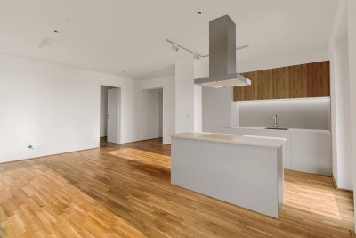 3-Zimmer Wohnung Extra Large (unmöbliert) mit Zugang zu erstklassigen Gemeinschaftsflächen: Fitness, Co-Working, Dachterrasse, Yoga, Private Dining &amp; Kinoraum