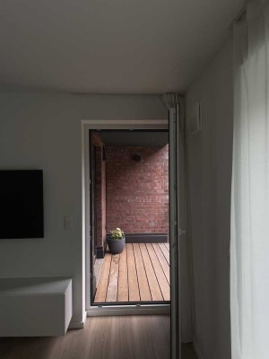Stilvolle, neuwertige 1,5-Zimmer-Wohnung mit Balkon und EBK in Hamburg Bramfeld