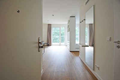 Möblierte Neubauwohnung - 1 Zimmer, EBK, Kammer, Fahrstuhl