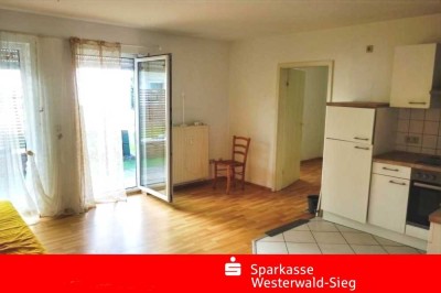 2-ZIMMER-ERDGESCHOSSWOHNUNG MIT TERRASSE!!! – Inklusive Einbauküche und TG-Stellplatz!