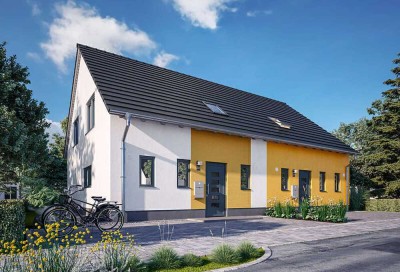 Doppelhaushälfte, massiv gebaut, Preis inkl. Grundstück