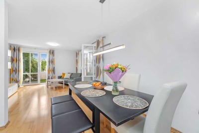 Hausgefühl inklusive - Charmante 3-Zimmer-Maisonette mit kleinem Garten in Neukeferloh