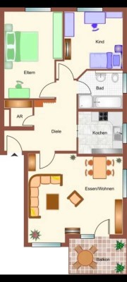 Zuhause zum Wohlfühlen- ideal für Paare und kleine Familie max. 3 Personen