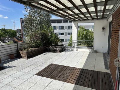 Düsseldorf-Lörick: Großzügiges Penthouse (5 Zimmer) mit Dachterrasse und Einba