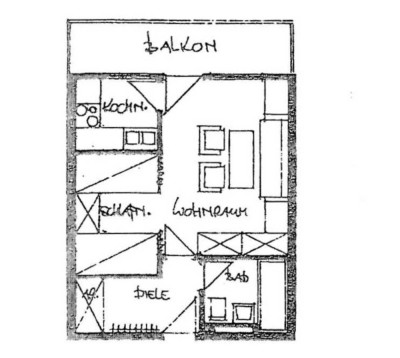 Erstbezug nach Sanierung mit Einbauküche und Balkon: ansprechende 1,5-Zimmer-Wohnung in Neuried
