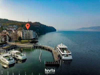 Seeblick genießen: 3-Zimmer-Wohnung mit Balkon und gewerbl. FeWo-Lizenz in Konstanz-Wallhausen