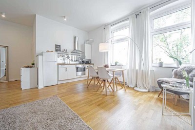 STYLISCHES  APARTMENT IM JUGENDSTILHAUS- KOMPl. MÖBL.- LÖFFELFERTIG - GUT VERMIETET - PROVISIONSFREI