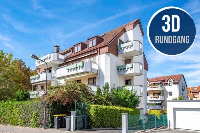 Frankfurt-Ginnheim: Gepflegte, gut geschnittene 3-Zimmer-Wohnung mit zwei Balkonen in begehrter Lage