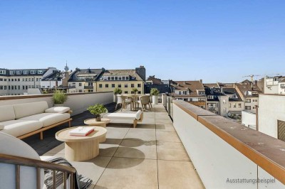 Einzigartige Terrasse mit 68 m² Freifläche zum ruhigen Innenhof - Neubau Erstbezug