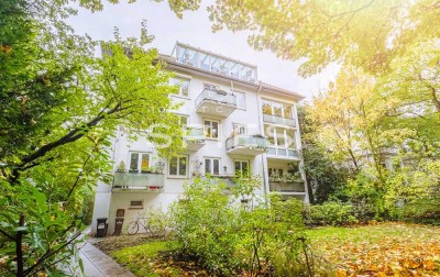 Penthouse-Wohnung, hochwertig möbliert und in bester Lage mit Blick in den Bürgerpark