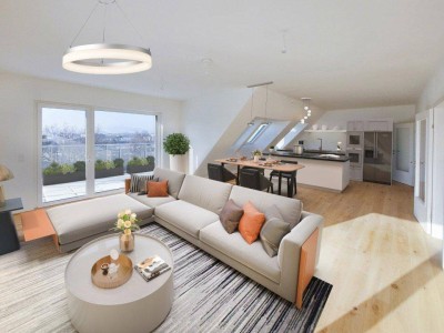 Exklusive Penthouse-Wohnung mit zwei Terrassen, hochwertiger Ausstattung und viel Raum zum Wohlfühlen