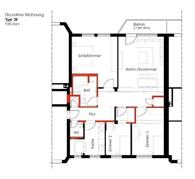 Vollst. renovierte 4-Raum-Wohnung mit geh. Innenausstattung mit EBK in Aschaffenburg