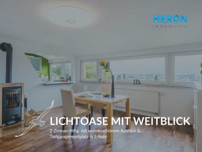 LICHTOASE MIT WEITBLICK – 2-Zimmer-Whg. mit wunderschönem Ausblick & Tiefgaragenstellplatz in S-Rohr