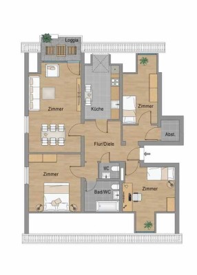 Erstbezug in Kernsanierte  4,5-Raum-Wohnung mit gehobener Innenausstattung mit EBK in Heilbronn