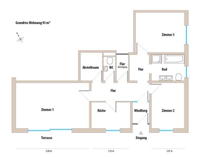 3-Zimmer Wohnung in Tennenbronn (bevorzugte Wohnlage, EG, EBK, geringe Heizkosten)