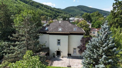 Mitten im Grünen &amp; im Villenviertel: exklusive Gartenwohnung mit ca. 930 m² Außenfläche, beheiztem Wintergarten, Pool, Luftwärmepumpe u.v.m.!