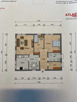 Attraktive 3-Zimmer-Souterrain-Wohnung mit Terasse in Jena