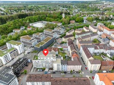 1-ZIMMER-APARTMENT MITTEN IN NEU-ULM MIT BALKON UND TIEFGARAGENSTELLPLATZ