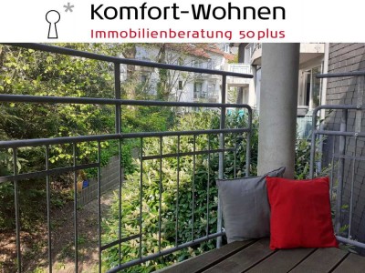 Ruhige Wohnung mit Grünblick (WBS)! 2-Zimmer-Seniorenwohnung mit Balkon und Aufzug