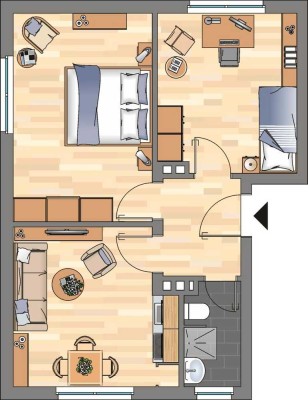Renovierte 2-Zimmer-Wohnung mit ebenerdiger Dusche in Wilhelmshaven City!