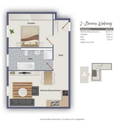 2-Zimmer Wohnung in der Kalrsvorstsdt