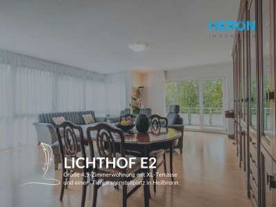 LICHTHOF E2 - Große 4,5-Zimmerwohnung mit XL-Terrasse und einem Tiefgaragenstellplatz in Heilbronn