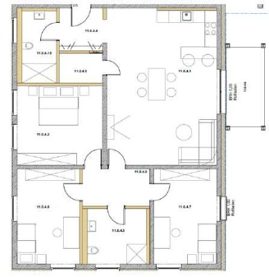 Neubauprojekt Warburgring 9 (PLZ 66424), 4 Zimmer-Wohnung mit Terrasse zu vermieten!