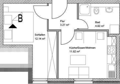 Neuwertige 2-Zimmer-Wohnung mit gehobener Innenausstattung in Mörfelden-Walldorf Prov. Frei