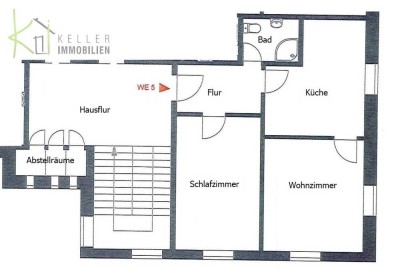 2-Raum-Wohnung in ruhiger Nebenstraße Langenhessen, grüner Gemeinschaftsgarten