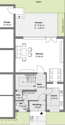 Reihenhauswohnung mit Garten sucht nette Mieter