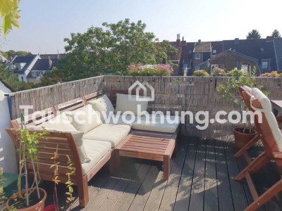 Tauschwohnung: Mesonette-Wohnung mit schöner und sonniger Dachterrasse