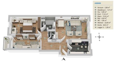 Barrierefreie 3- Zimmer Wohnung in München Sendling