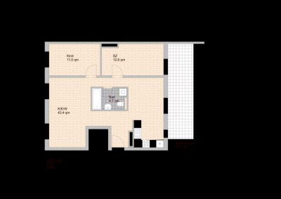 * 3-Zimmer-Dachterrassentraum mit eleganter Küche in perfekter Lage *